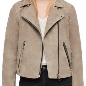 All Saints Dalby Suede Leather Jacket